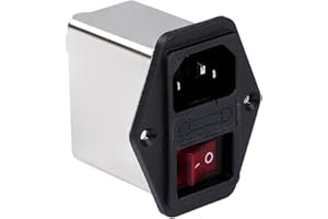 Jadeshay Filtro EMI,10A Filtro di Alimentazione EMI Monofase Presa di Alimentazione con Interruttore,AC115V/250V Filtri Interferenze Elettromagnetiche per Sopprimere Le Interferenze a Impulsi
