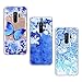 Produktbild Yokata [3 Packs] Samsung Galaxy S9 Plus Hülle Transparent Silikon Handytasche Handyhülle Schutzhülle TPU Handy Tasche Schale Etui Weich Silicone Bumper Ultra Dünn Slim Durchsichtig Motiv Muster Clear Backcover Schutz für Samsung Galaxy S9 Plus Cases Covers - Blauer Schmetterling + Weiße Blume + Blauer Lotus
