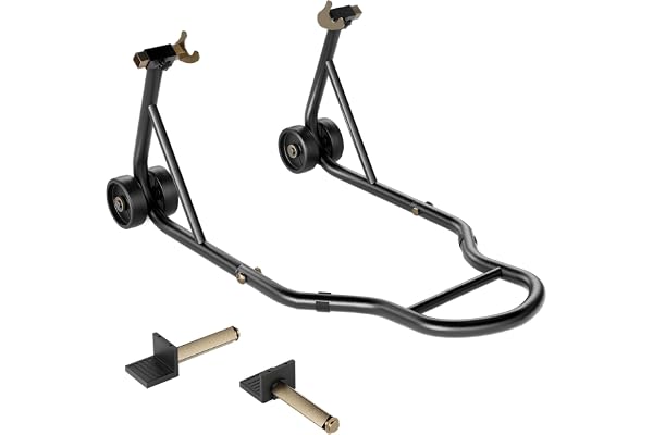 SPECSTAR Support de Moto Capacité de 200 kg, Levage de Roue Arrière avec Bobine de Bras Oscillant Réglable U+L, Support de Paddock Robuste