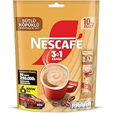 NESCAF&Eacute; 3'&uuml; 1 Arada S&uuml;tl&uuml; K&ouml;p&uuml;kl&uuml; &Ccedil;&ouml;z&uuml;nebilir Kahve Karışımı 120 Adet, 17,4 g x 12