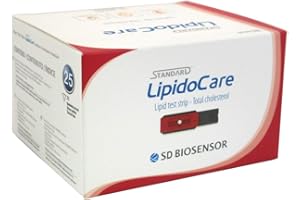 LipidoCare: 25 x Lipid Test Strips - Total Cholesterol
