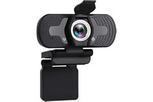 TELLUR - Webcam Full HD Basic, 1080p/30fps, autofocus, correzione automatica dell'illuminazione, microfono incorporato, angolo 97°, protezione della privacy, cavo da 1,5 m, USB, colore: nero