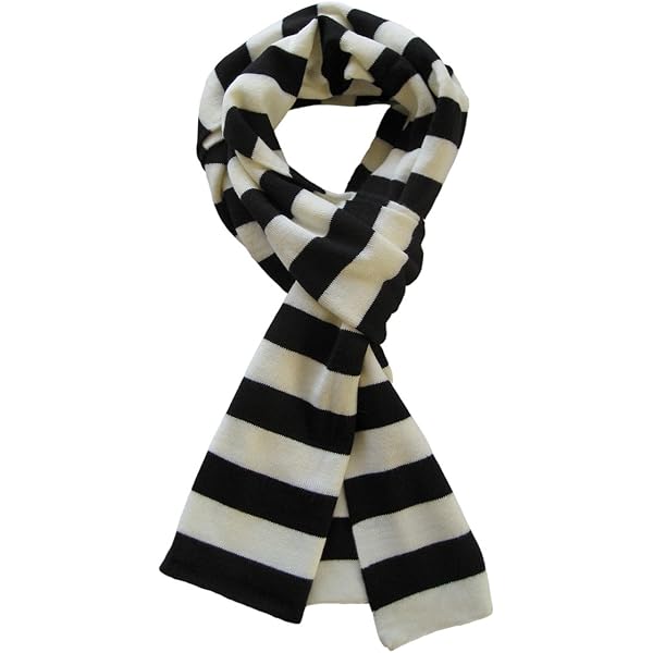 Buy TrendsBlue Premium Soft Knit Striped Scarf, Gray & Black at