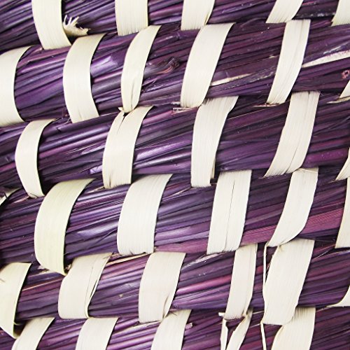 WÄSCHEKORB „MEDITERRAN“ MIT DECKEL 50CM x 60CM – HANDARBEIT – FAIR TRADE (Aubergine) - 3