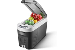 AAOBOSI Frigo Portatile 15 litri, 12V/24V DC Frigoriferi Portatile, Contenitore refrigerante per compressore per Auto Camion Picnic Campeggio da -20℃ a 20℃