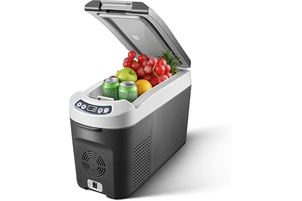 AAOBOSI 15L Glaciere électrique, 12V Réfrigérateur de Voiture à Compresseur, Frigo pour Voiture, Camion, Camping, Voyage