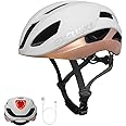 Exclusky Bike Helmet Men Women Road Bike Helmet with USB Light Adjustable Breathable Helmet Bike Adult Lightweight MTB Mountain Bicycle Cycle Helmet 55-59cm/58-62cm