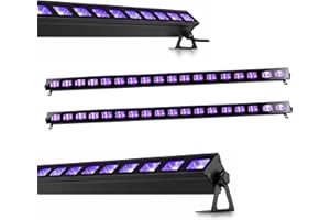 Ibiza light - Pack de 2 Barres Ultraviolets LED-UVBAR18 Puissante 18x3 W UV - DJ Soirée Fête Annimation Anniversaire Fluo Blanc Lumière Noire Mariage Discothèque