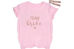 Crusward Team Bride T-Shirt Donna, Magliette Addio al Nubilato, Sposa Maglietta Addio al Nubilato Donna Costume per Addio Nubilato