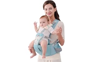 SONARIN Semplice Hipseat Marsupio,Marsupio Neonati con Sedile Multifunzionale Traspirante Portantina Ergonomico Porta Bambino Fascia Porta Bebè per Neonati Bambini 0-36 Mesi(Verde)