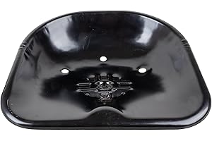 Ama Fester Traktorsitz: Sitz aus schwarz lackiertem Blech, kompatibel mit verschiedenen Modellen und Marken, M12-Bolzen, Made in Italy