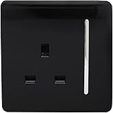 Trendi Switch 2 Gang 1 Or 2 Way Rocker Modern Designer Light Switch In Piano Black 26 P