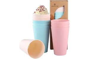 Bailonda Bicchieri Plastica 9 x 430 ml - bicchieri di plastica per bambini - Bicchiere Bambini infrangibile - riutilizzabile Set Bicchieri Acqua - ideale per compleanno e campeggio (3 colori)