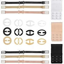 Lot De 16 Clips Papillon Pour Bretelles De Soutien-gorge - Anti-dérapants - 4 Couleurs (noir, Kaki, Blanc, Transparent) - 11