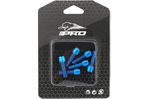 NELBONS Bike Stem Bolts 6PCS M5x18mm Stem Bolts Screws Stainless Steel Bike Stem Parts with Washer for BMX MTB Road Bikes,Blue