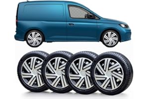 SOLIP 16 inch wheel trims, Hubcaps, Set of 4 for VW CADDY MK5 FROM 2021,FORD CONNECT Alloy wheels look covers Silver/Black / 16 / colour choice (CR)