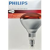 Philips 250W Kızıl&ouml;tesi Infrared Hayvan Isıtma ve Fizik Tedavi Lambası, Kırmızı Işık, BR125