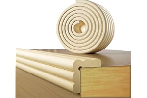 FOZOBAIY kantenschutz Kinder,Tischkantenschutz Baby 200cm x 8cm – Selbstklebender Schaumstoff-Schutz für breite Tischkanten – Sicherer Halt durch Power Tape, extra weich(Cremefarben/Beige)