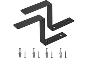 Xingwenhao Right Angle Z Shaped Corner Bracket, 2 Pcs Wall Holder for Marquee Set - Wall Hook Holder with Dowels & Screws