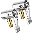 cobee 1/4" Inch Lock-On Air Chuck, 2 Pcs Thread Nozzle Push on Air Inflator Hose Adapter Replacement Tire Air Chuck Tire Inflator Car Valve Type Pump Accessory for Motorcycles Bike Truck(Non-Deflate)