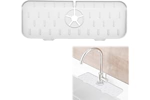 EODKSE Silikon Wasserhahn Matte, Sink Splash Guard, Küchenarmatur Silikon Abflussmatte, Silikon Wasserhahn Griff Tropffänger Ablage, Faltbare Silikon Wasserhahn Matte für Badezimmer, Küche, 1Pcs