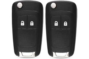 Kelay 2 Tasten Autoschlüssel Gehäuse Fernbedienung Ersatz kompatibel für Opel Buick Astra Insignia Vectra Chevrolet Cruze Spark Captiva Orlando Black-2 pcs