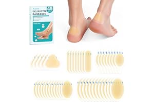 Pansements Ampoule en Gel Hydrocolloïde - Promifun 45 ct - Adhésifs Imperméables Pansements et Bandages pour Bulles - Silicone Blister Bandages Pour Talon, Pied, Orteils,Doigt (Variety Pack)