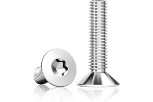 30 st senkskruv M6x30 mm, rostfritt stål Torx | M6x30 mm rostfritt stål A2 V2A med Torx och helgänga för möbler, verkstad och