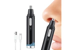 YAASIER Nasenhaartrimmer Nasenhaarschneider Ohrhaarschneider, Nasen Ohr Augenbrauen Trimmen für Herren, IPX7 Wasserdicht Schmerzloser Nasenhaarentferner und Nasen und Ohrenhaartrimmer, USB-Ladefunktion
