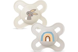 MAM Original Start Latex, 0-2 Mon., 2 Stk, Hase/Regenbogen