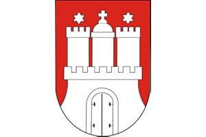 MICHAEL & RENE PFLÜGER BARMSTEDT 8 x 5,5 cm - Konturschnitt - Autoaufkleber Hansestadt Hamburg Wappen Sticker Aufkleber fürs Auto Motorrad Bike Handy Laptop outdoor / indoor