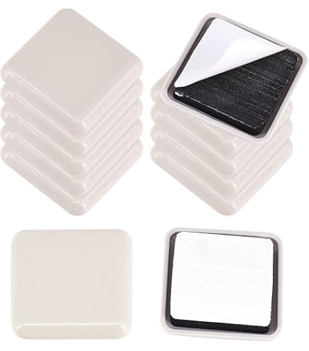 Furniture Sliders, 8Pcs 2" - Plastic Self-adhesive Square Sliding Pads