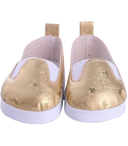 Scarpe Per Bambole 17 Cm - 2 Paia Mary Jane In Pelle PU Con Fiocco, Bianco E Nero, Per Bambole 15-17 Cm