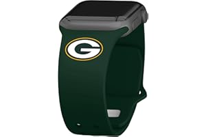 Game Time Green Bay Packers Silikon-Sportuhr-Armband, kompatibel mit Apple Watch
