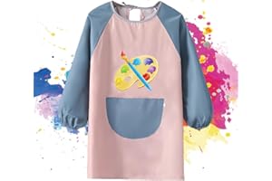 JINSION Fartuch do szkoły 1. klasy dla dziewcząt i chłopców, 7-12 lat, do malowania i majsterkowania