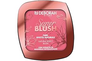 Deborah Milano - Super Blush Fard Effetto Naturale, n.03 Brick Pink, Ravviva il Colorito Spento, Effetto Naturale che dura tutto il giorno, 10gr