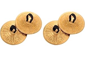 Amosfun Kupfer Fingerzimbeln Mit Elastischem Band 2 Paar Kleine Becken FüR Bauchtanz Und Percussion Instrumente Leichtes Handliches Schlaginstrument FüR Kinderunterhaltung Und Tanzperformance
