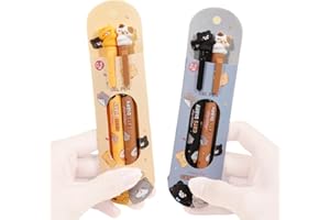 BECHS 4 Pezzi Kawaii Cartoon Cat Puppy Gel Pen, Penna dell'Amicizia, Penna di Coppia, Regalo di Cancelleria Penne Carine con Impugnature Scrittura Simpatiche Forniture Scolastiche per l'Ufficio