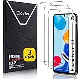 Didisky Pellicola Protettiva in Vetro Temperato per Redmi Note 11 4G 6.43'' / Note 11S, [3 Pezzi] Protezione Schermo [Tocco M