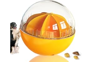 JWTEEE Intelligenzspielzeug für Hunde, Futterball für hunde, hundespielzeug unzerstörbar, Spielzeugball für Hunde, Haustier IQ Training Ball, Hund Puzzle Spielzeug, Snackball hund mit Spaß-sound (Orange)