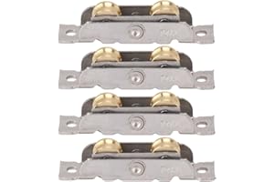 BRRNOO Rodillos para Puertas Corredizas de Patio, Conjunto de Alta Resistencia con 4 Piezas, Fácil Instalación, Compatible con Sistemas de Rodillos Tándem