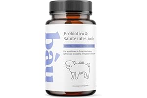 Bàu Cosmesi Probiotici per Cani, Fermenti Lattici Cane, Supporto Gastrointestinale Cane, Probiotico Digestivo per Cani Prurito, Integratore Diarrea - 60 pz