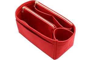 LEXSION Purse Organizer Insert for LV Speedy, Neverful, Tote, Handbag, Shaper 8023 Red L, 2-Red, L