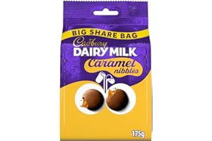 Cadbury Dairy Milk Caramel Nibbles Chocolate Bag, Milk Chocolate With Gooey Caramel Centres, 175 g (Pack of 1)