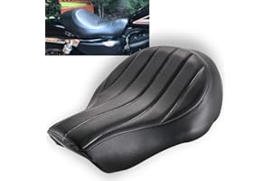 KATUR Cuscino per Sedile Moto in Pelle Sintetica Retro Driver Vintage Cafe Racer Cuscino per Sella Monoposto Pad per Harley Harley Xl883N Xl883L Xl883X 2005-2013 (Linea Verticale Nero)