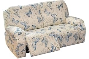 JORTUIO Copridivano Relax Reclinabile Elasticizzato con Tasche Fodera per Poltrona 1 2 3 Posti,Universale Coprisedile Chivas Poltrona Reclinabile Relax Completo Elasticizzato, Copertura per Poltrona (Color