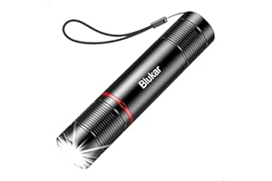 Blukar Torcia LED Ricaricabile, Super Luminoso Torcia Elettrica Torcia Tattica Militare - 4 Modalità di Illuminazione,Alta Po
