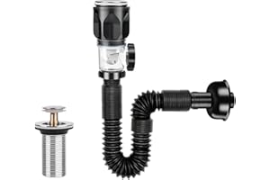 BDHYYM Sifone lavabo tubo di scarico, scarico lavandino, sifone bagno, adatto per tubi di scarico in bagni e cucine