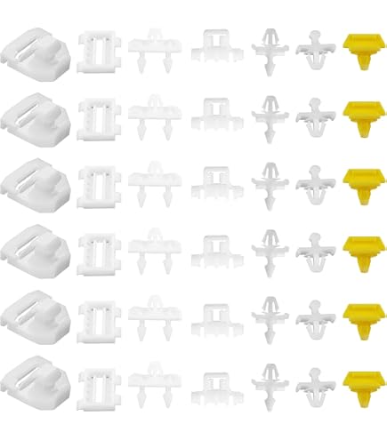 Lot De 2 Clips De Fixation Pare-chocs Pour Mercedes 190E/W201 | Pièce Réf. 2018800114, Plastique