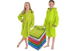 LEBENGOOD Accappatoio per Bambino e Bambina : Ragazzo e Ragazza, Unisex - 100% Cotone OEKO-TEX® Accappatoio Spugna- 2 Tasche, Cintura, Cappuccio